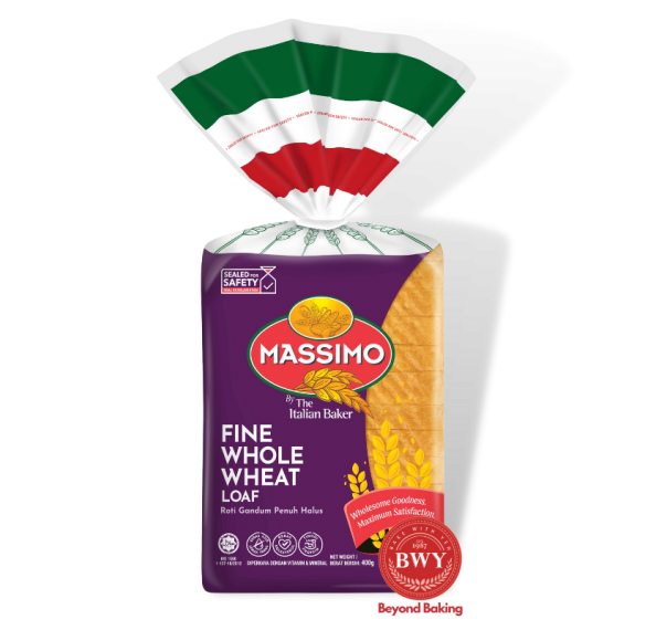 MASSIMO FINE WHOLE WHEAT LOAF 400G | AVAILABLE IN OUR OUTLETS