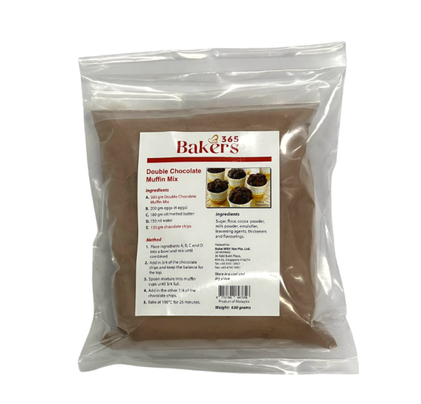Bakers 365 Double Chocolate Muffin Mix 630g